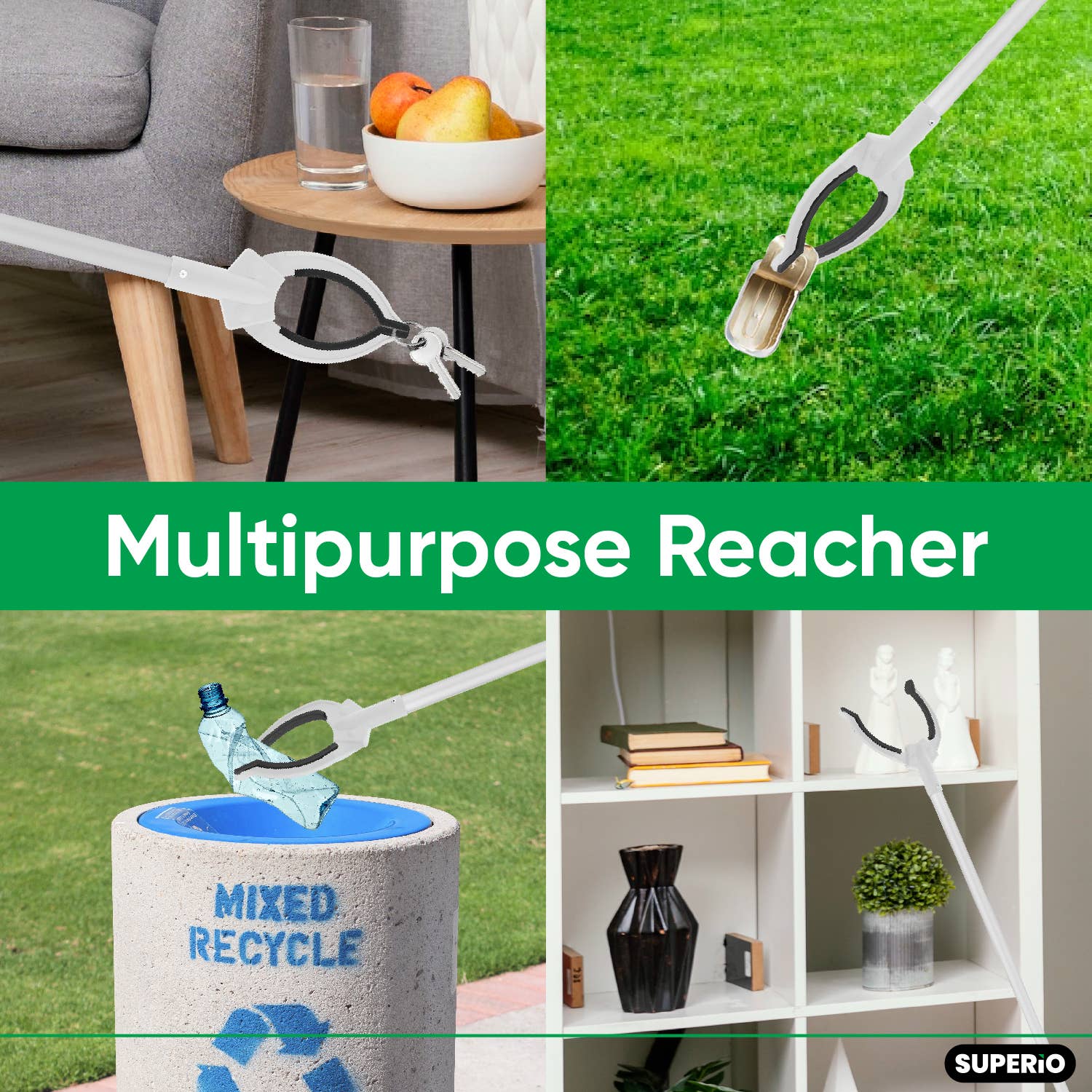 Superio Brand - Wholesale Garden Tool - Grabber Reacher Tool,  Ideal for Elderly Assistance-CS7