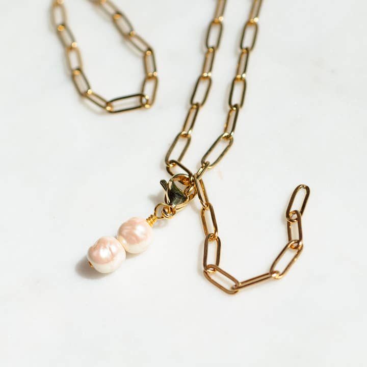 Pärla Paperclip Halsband för wholesale av Katie Kismet