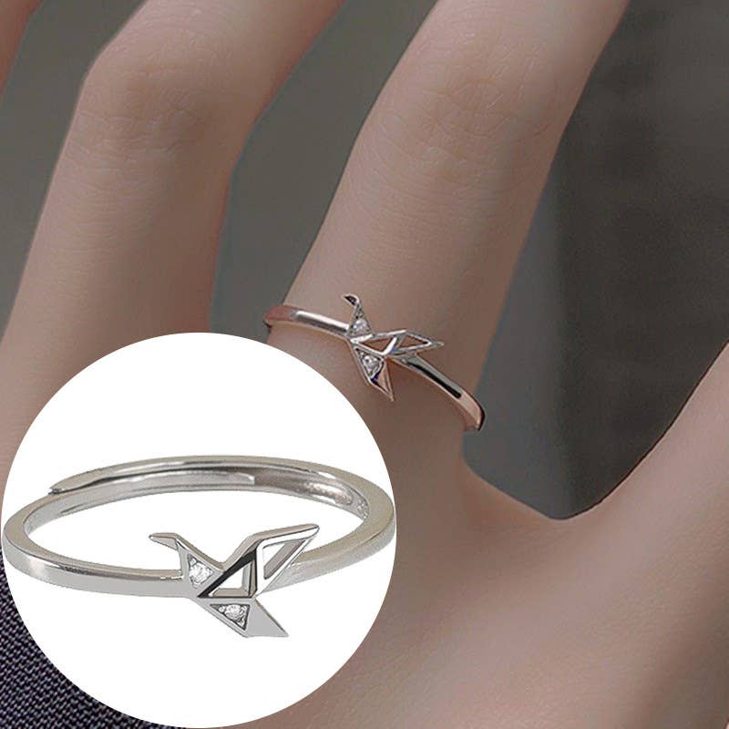Gemscape UK – wholesale Band/stacked ring – Beautiful Intricate Bird Silver Ring - Unique Jewelry0