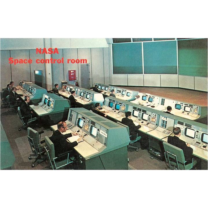 Found Image Press - Venta al por mayor Imanes - Imán NP-489 Sala de Control de la NASA