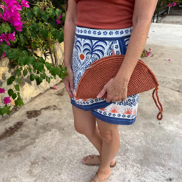 Half Moon Handwoven Turkish Clutch — Artisan Giftable for wholesale by Pine & Palm Home