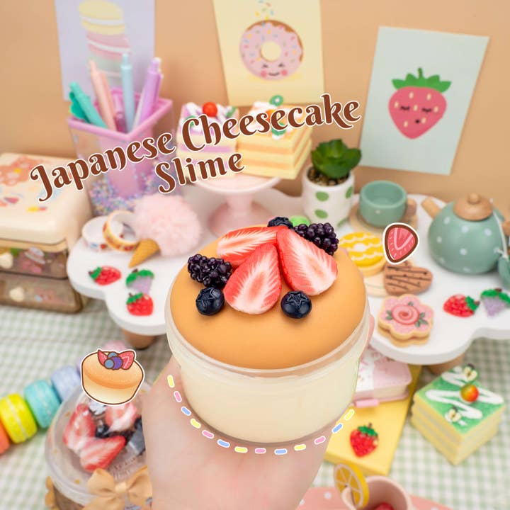 Kawaii Slime Company – Engroshandel Legeslim - Børn – Japanese Cheesecake Slime (4 stk. pr. kasse)1