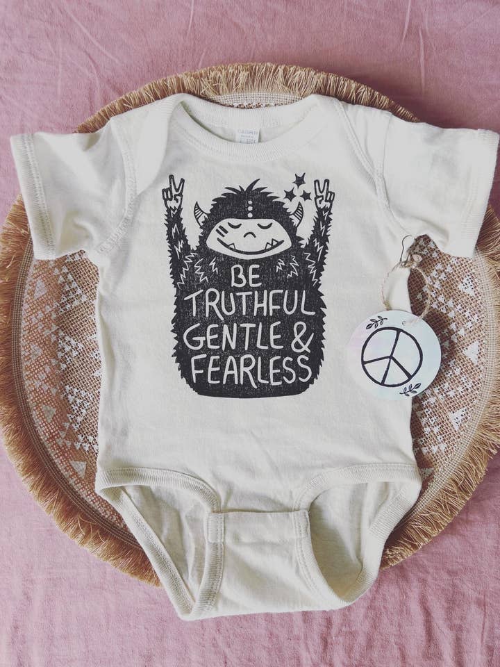 Euforisk Yeti Baby Bodysuit, Hippie baby outfit. för wholesale av Hippie Baby Co