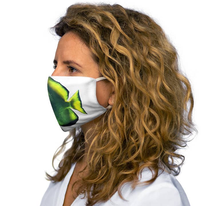 Marick Booster - Vente Masques jetables non médicaux - Masque facial ajusté en polyester Green Fish5