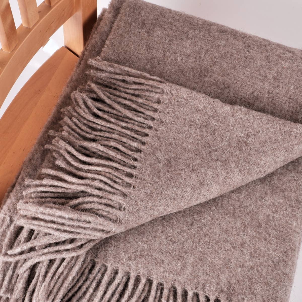 NorraVilla - Wholesale Throw Blanket - Wool  Blanket - Solid Color Ligh Brown9