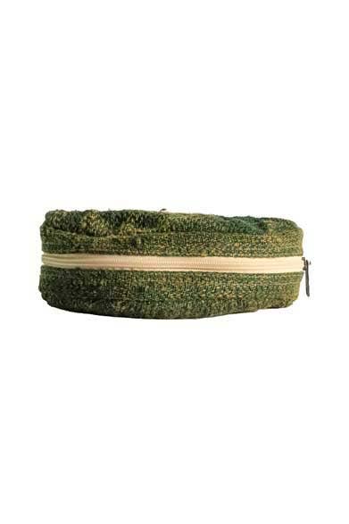 Earth Divas - Wholesale Make-up/cosmetic bag - Vege-dye Hemp Make-up Bag in Green2