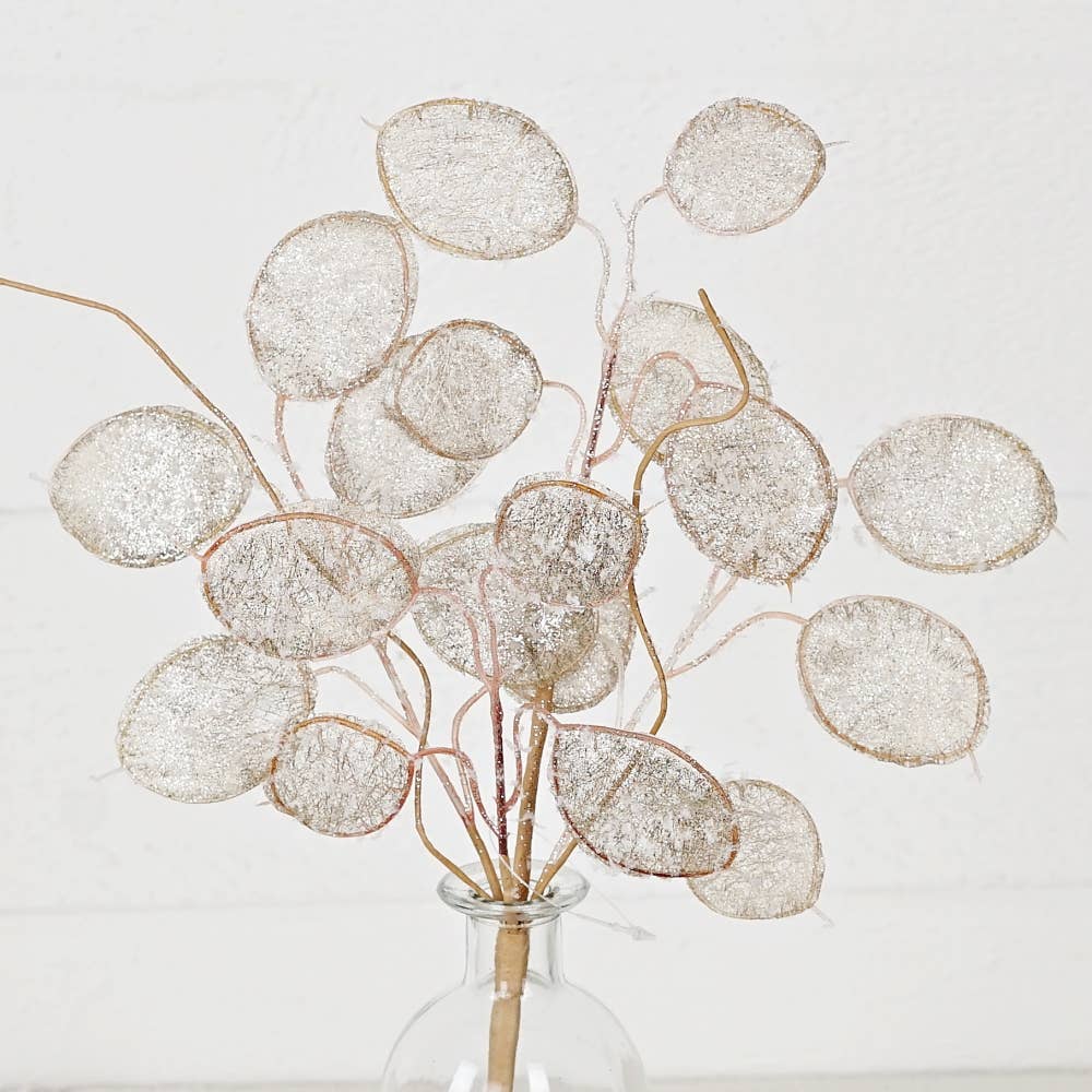 Impressive Enterprises, Inc. - Wholesale Christmas Decoration - 32070-14in Pick-Faux Lunaria silver dollars-CHAM3