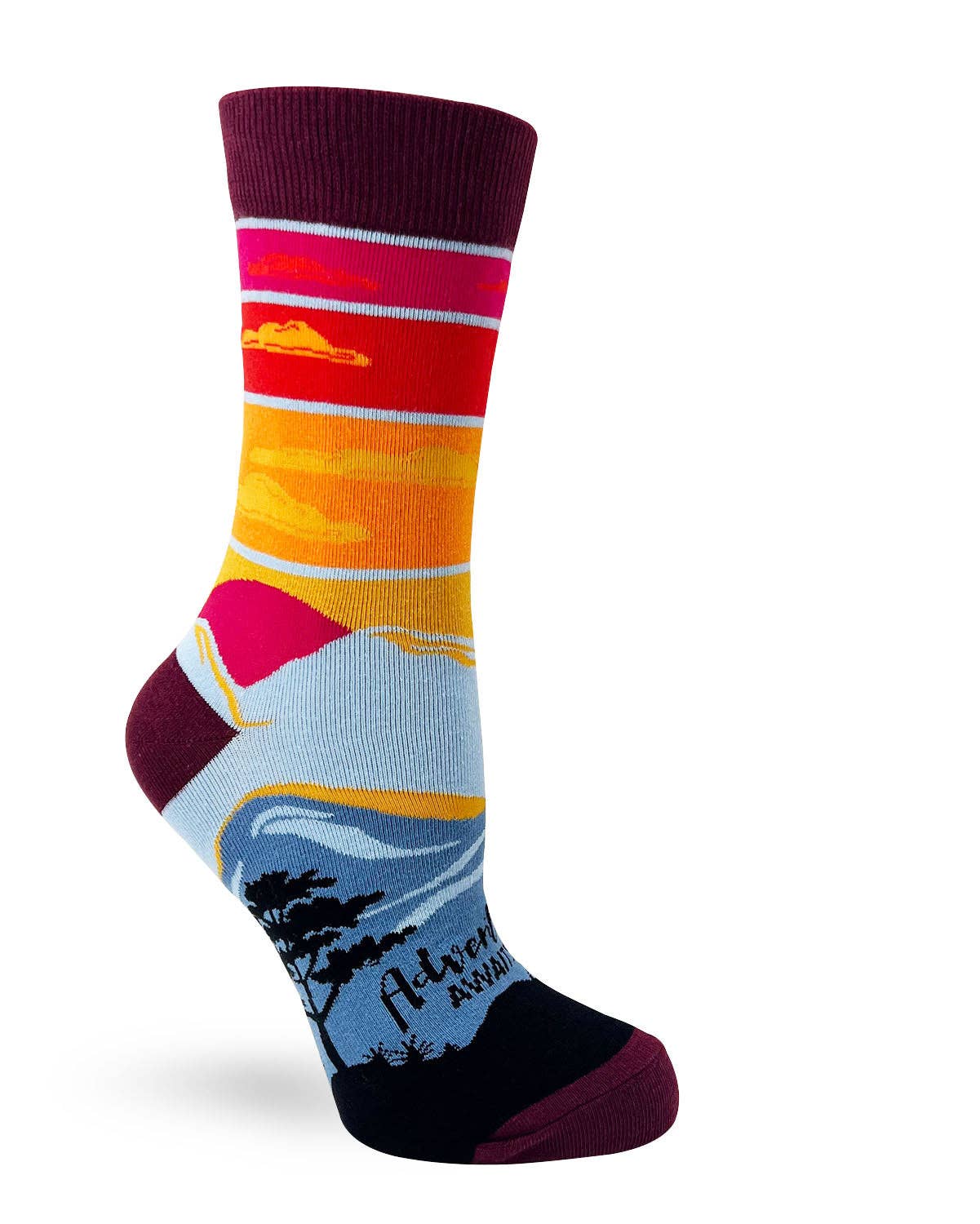 Fabdaz - Wholesale Socks - Women's - Adventure Awaits Women's Crew Socks1