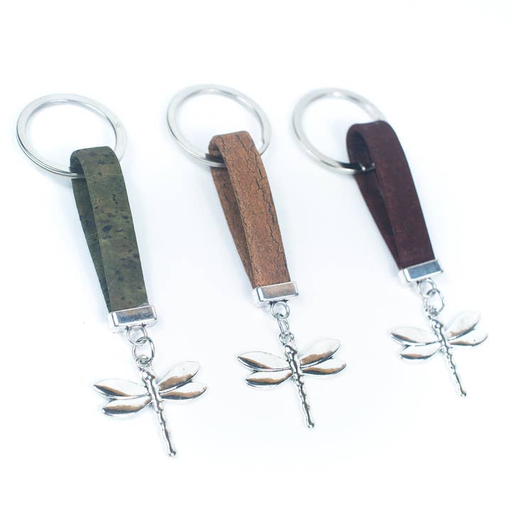 Meninas Bonitas Cork – wholesale Nyckelringar - Dam – 10MM naturlig kork handgjord nyckelring I-03-B-MIX-10