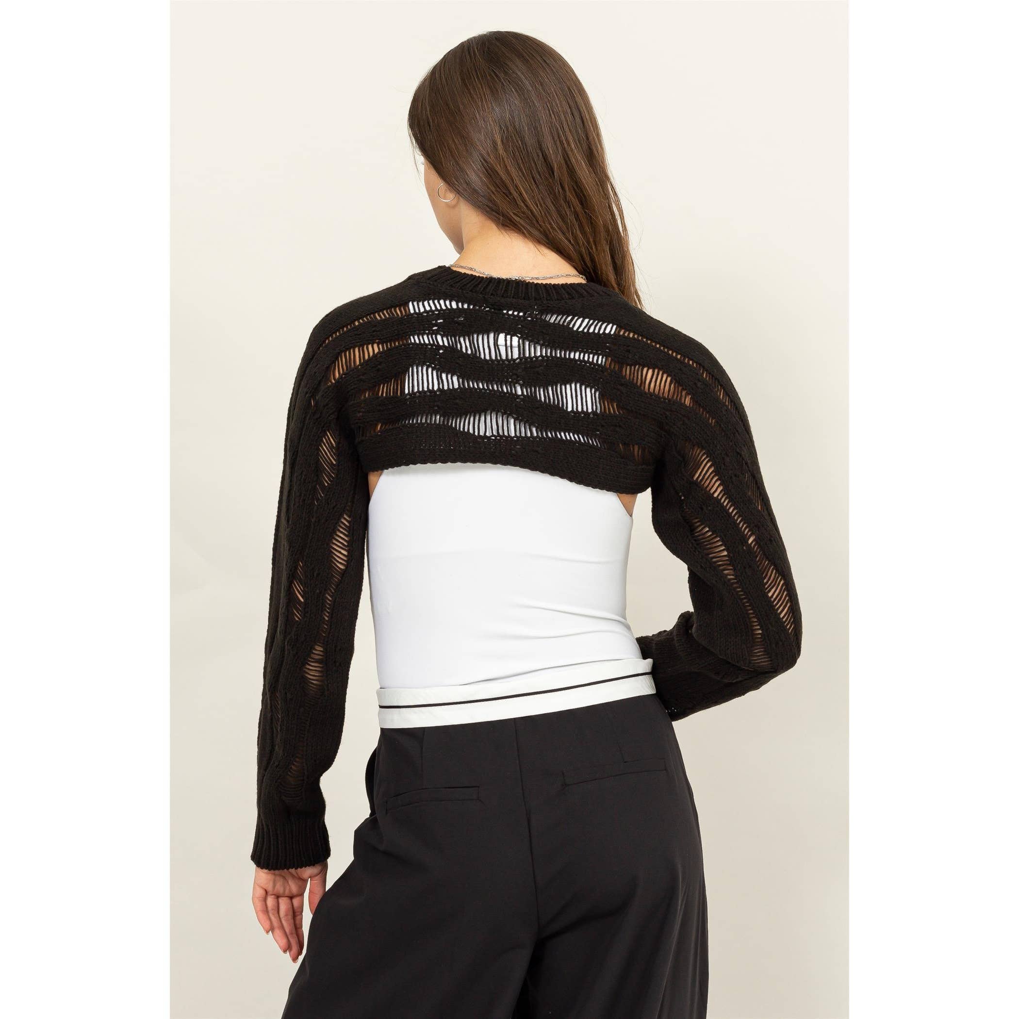 HYFVE - Wholesale Knit Sweater - Women's - Open Knit Shrug Sweater14