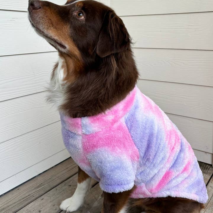 Doggie Design - Wholesale Pet Sweater - Dog - Soft Plush Pullover - Tie-Dye Pink & Purple