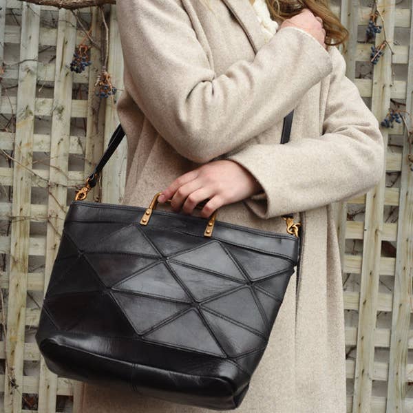 UPPDOO – Großhandel Tragetasche – Damen – Große Origami-Tasche - Kurkuma