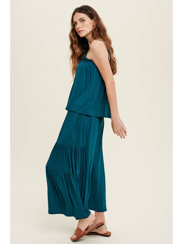 Wishlist Apparel - Wholesale Camisole - Women's - SLUB KNIT CAMI WITH RUFFLE DETAIL / WL22-7146T8