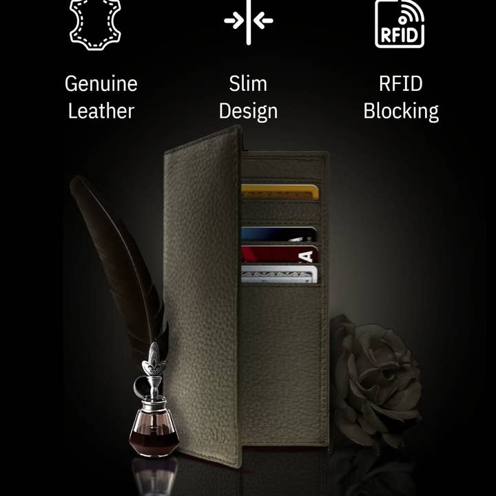 Access Denied Accessories - Wholesale Wallet - Unisex - Genuine Leather Checkbook Cover For Women &Men RFID Blocking85