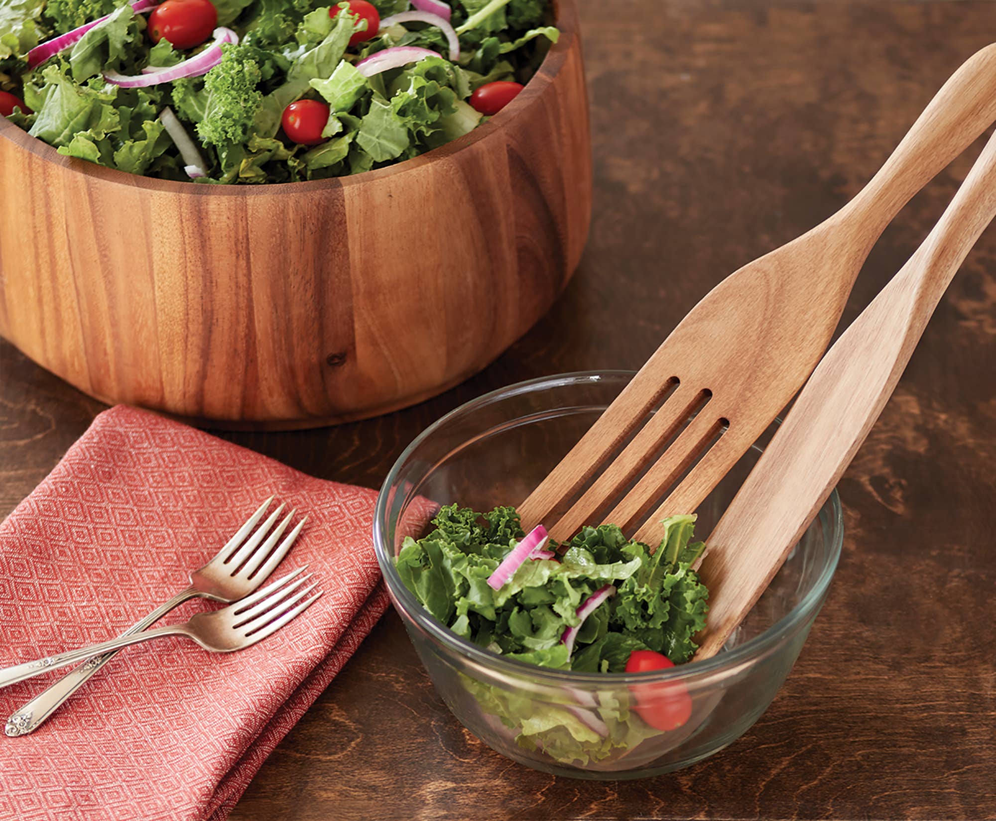 Fox Run Brands - Venta al por mayor Conjuntos de utensilios de cocina - Fox Run Brands Juego de 3 utensilios de cocina de madera de acacia: cuchara ranurada de 33 cm, cucharas de 25 cm y 23 cm4