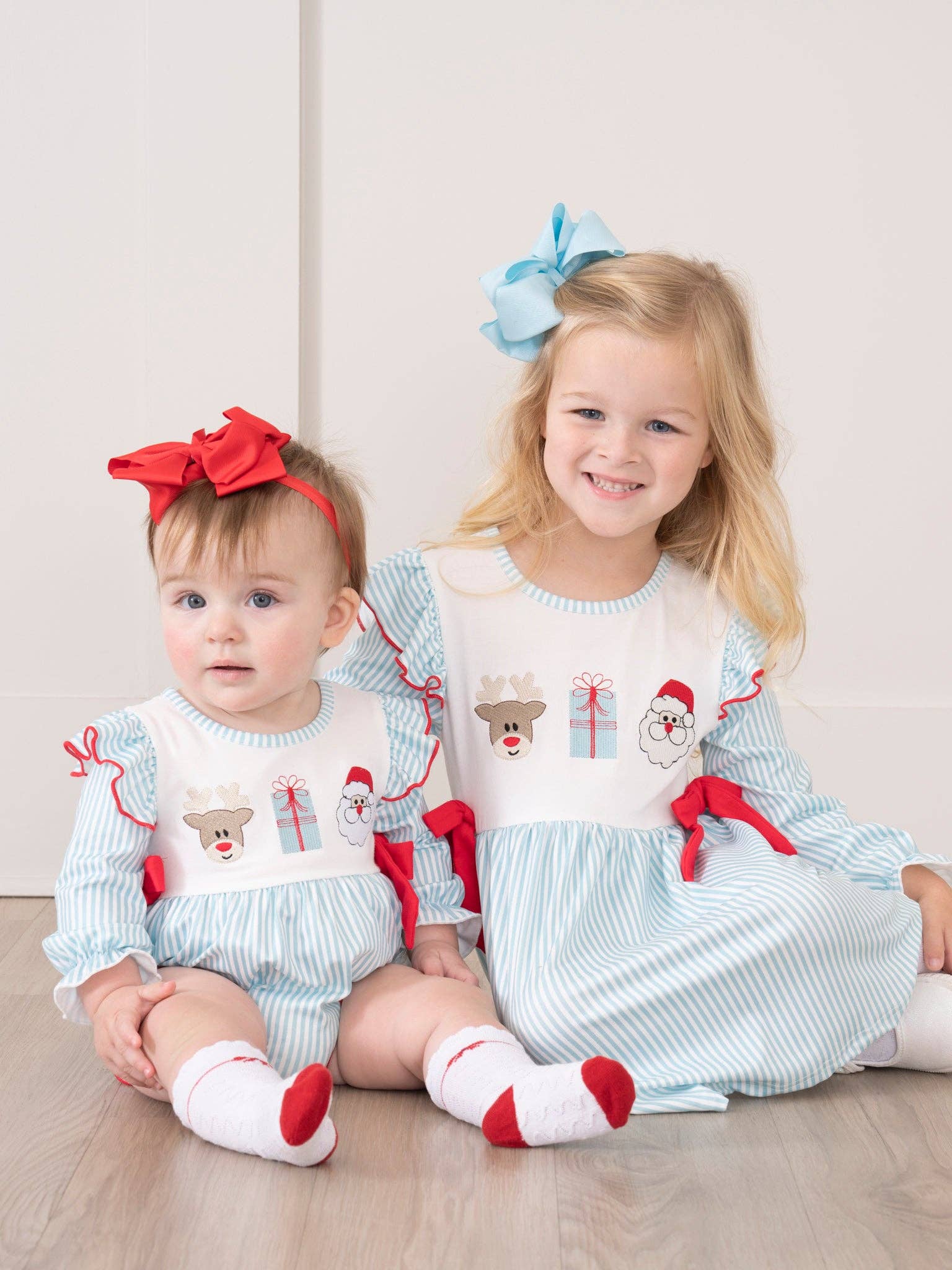 Marie Nicole Clothing - Wholesale Bodysuit (Non-Footed) - Baby - Season's Greetings Embroidered Ruffle Bubble1
