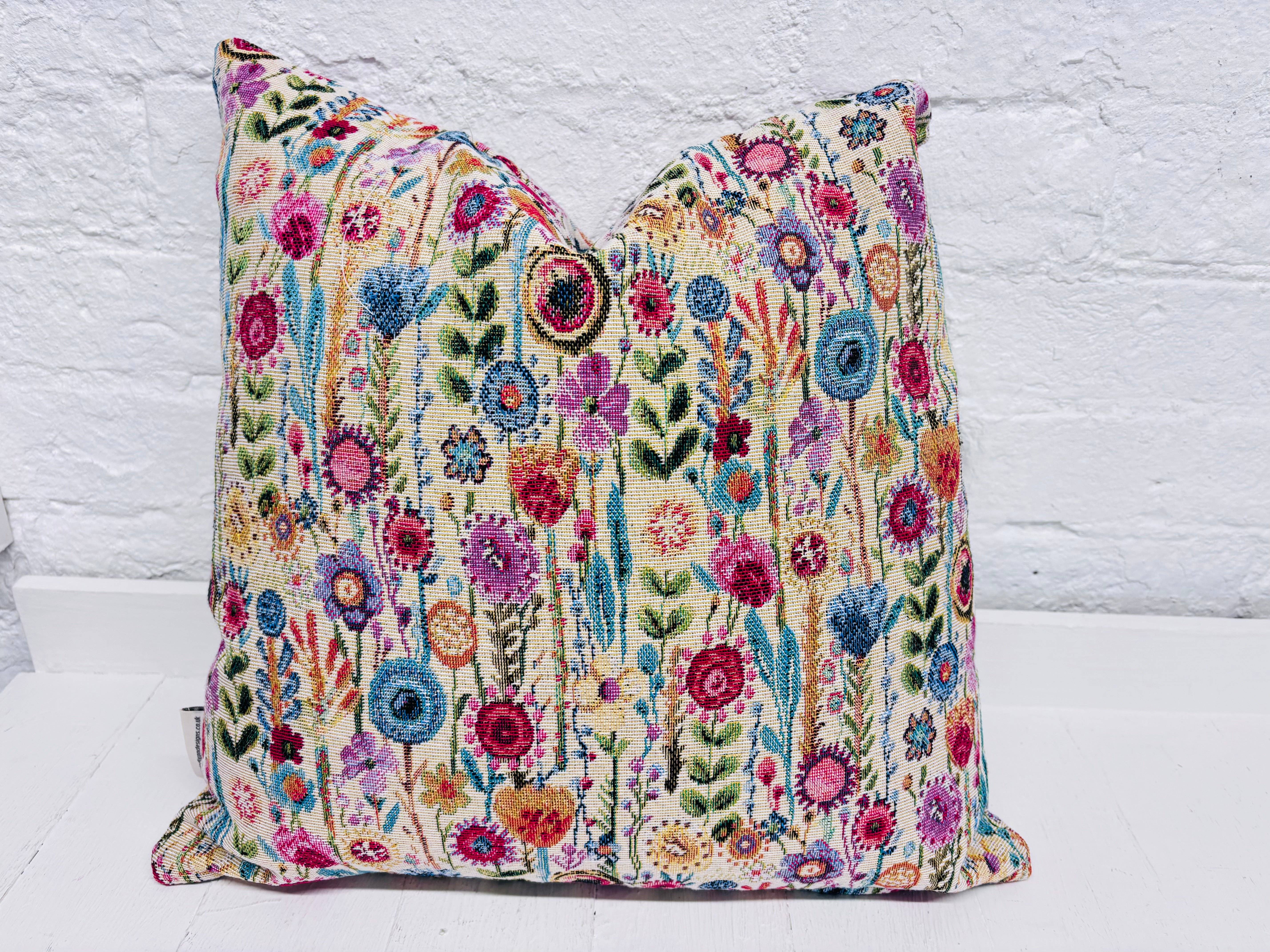 Lizzie Dixon Designs – wholesale Chair cushion – Kew Gardens - Floral Tapestry Cushion0