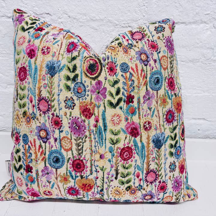 Lizzie Dixon Designs – wholesale Chair cushion – Kew Gardens - Floral Tapestry Cushion