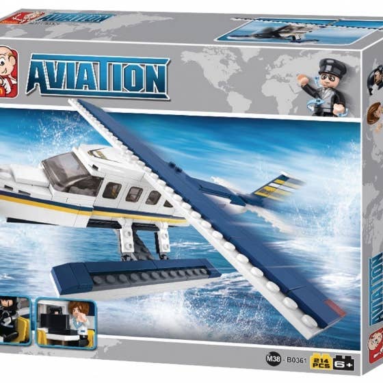 Aviation Z Seaplane Building Brick Bausatz (214 Stück) für den Großhandel von Texas Toy Distribution
