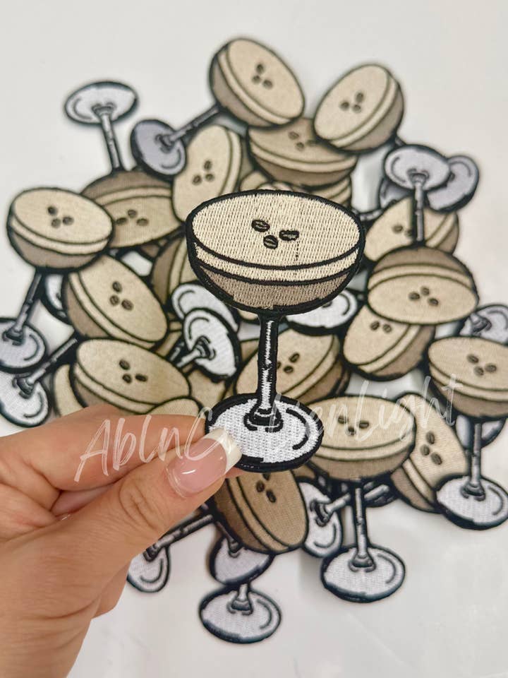 trucker hat patches 3” espresso martini patch iron on for wholesale by ABLNco