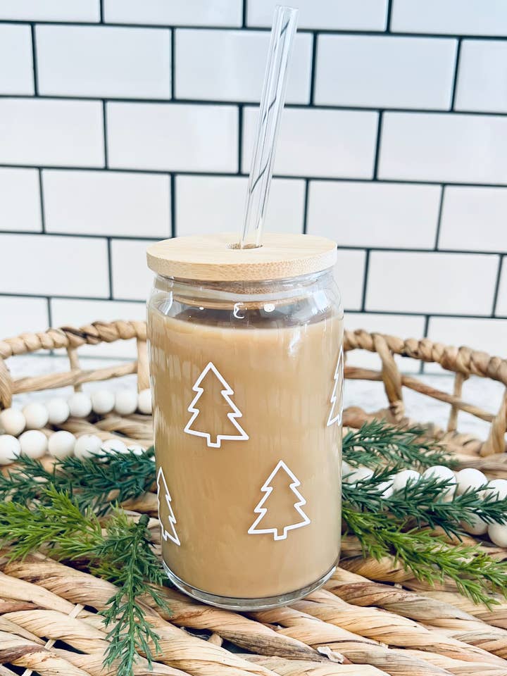 Sapin de Noël - Vacances - Canette de bière de Noël pour la vente par Salty Spouse Glassware