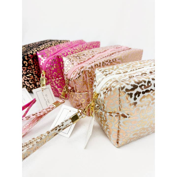 Love and Repeat - Wholesale Makeup/Cosmetic Bag - Waterproof Fabric Leopard Pattern Cosmetic Bag