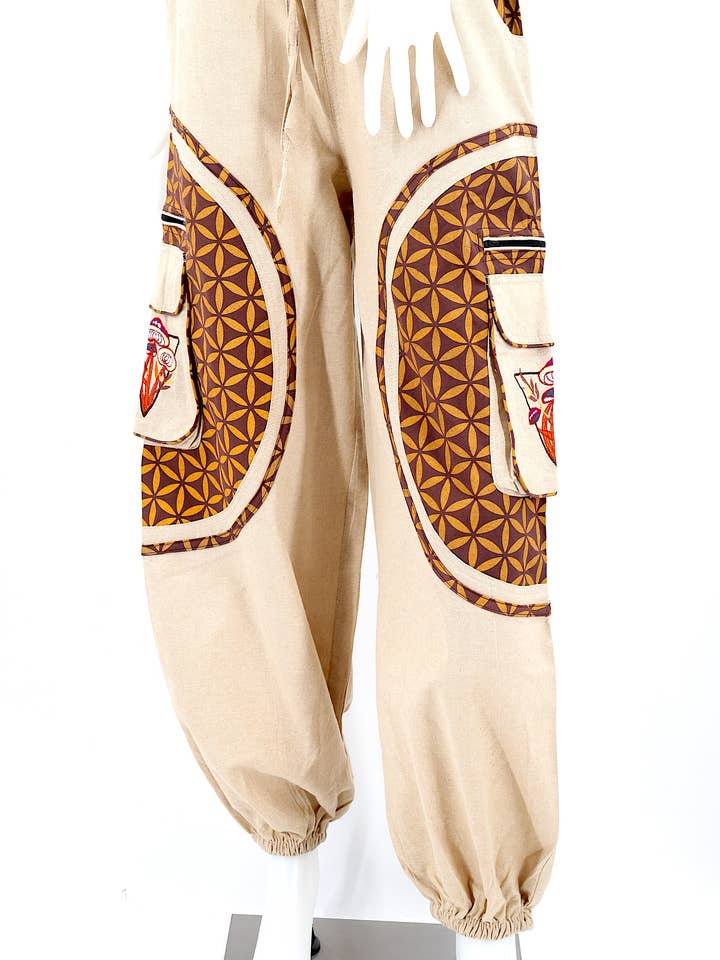 Himalaya Handmade - Wholesale Pants - Women's - Cotton Hippie Handmade Harem Mushroom Embroidered Bohemian Pants7