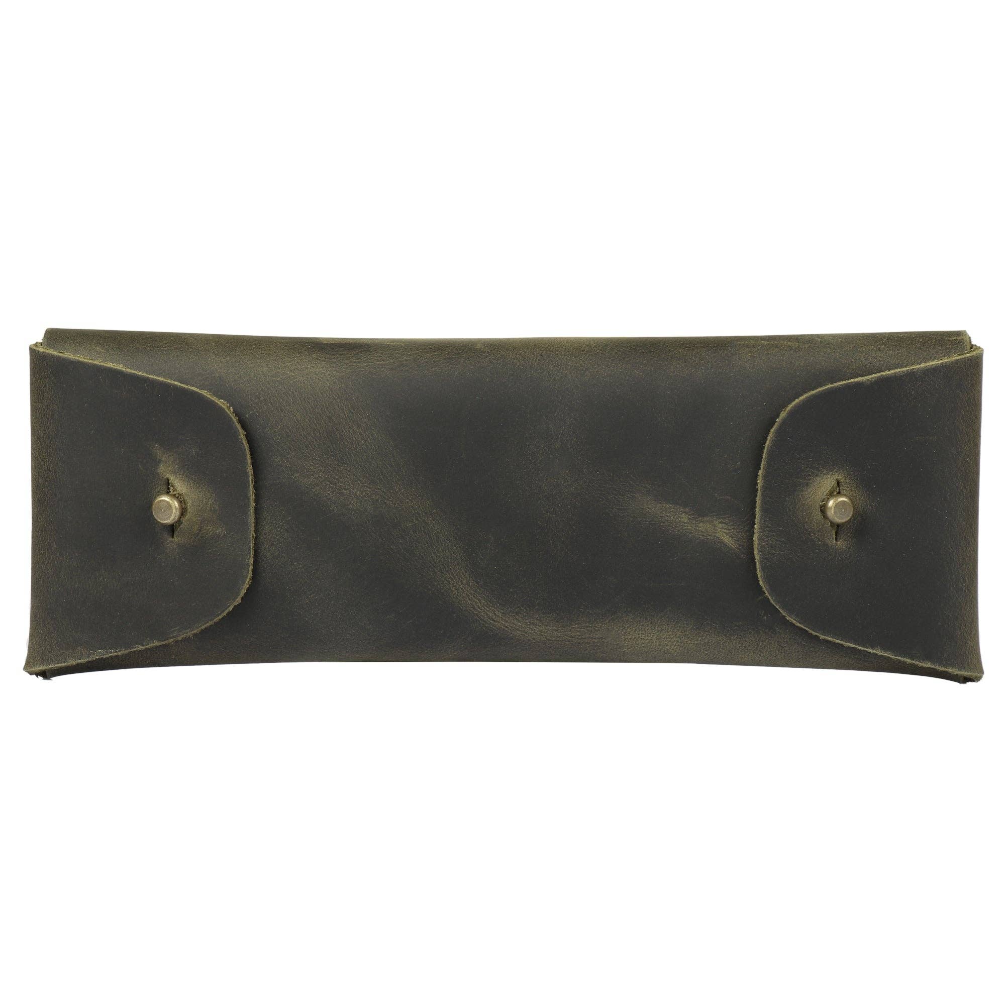 Londo – wholesale Pen & pencil holder – Londo Top Grain Leather Pen Case with Metal Snap Fastener, Pencil Pouch Stationery Bag29