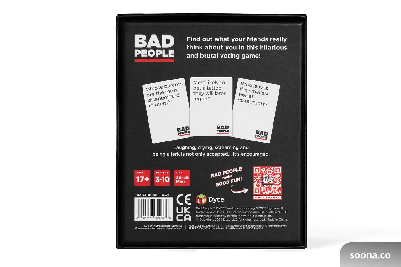 Dyce Games - Wholesale Card Game - BAD PEOPLE: Find Out What Your Friends Really Think of You14