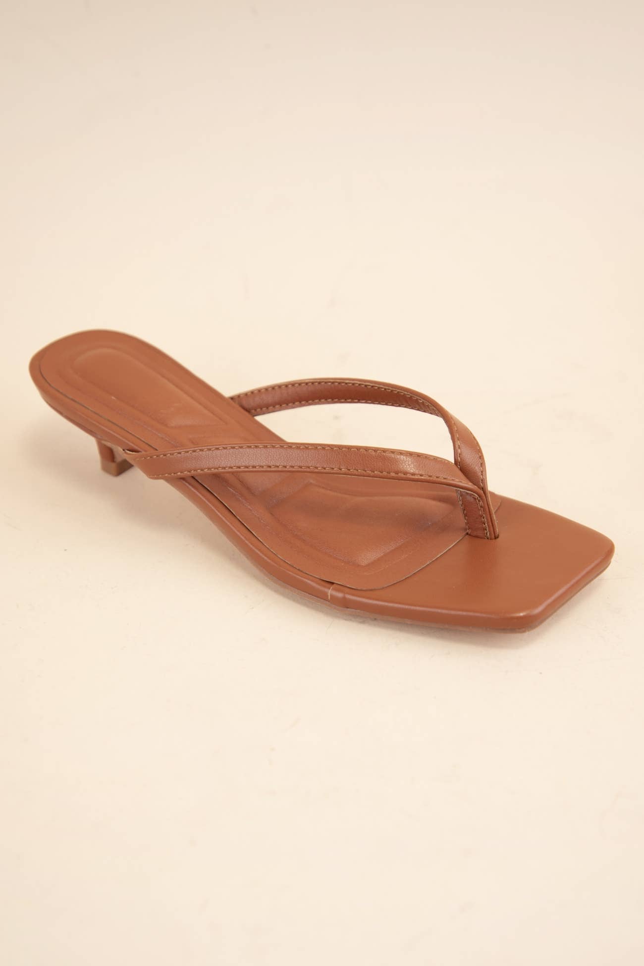 Oliccui - Wholesale Low Heels - Women's - SQUARE TOE THONG STRAP KITTEN HEELS12