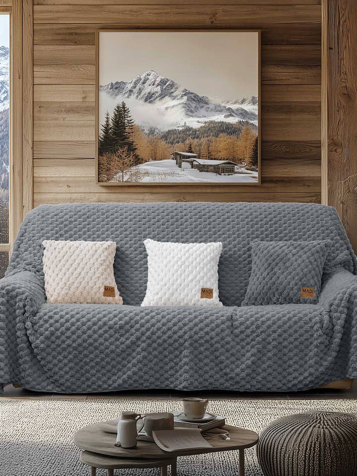 Sofa Throw MAISONY GREY for wholesale by MADI