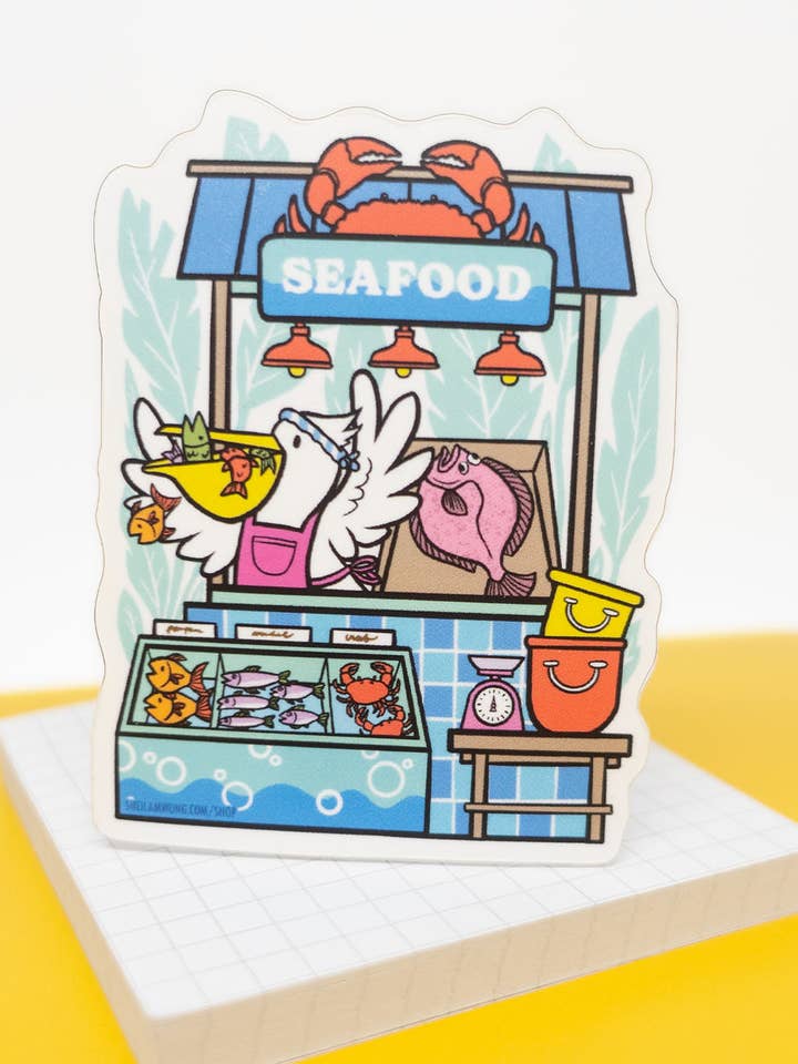 Skaldjursleverantör Klistermärke för wholesale av Sheila Wong