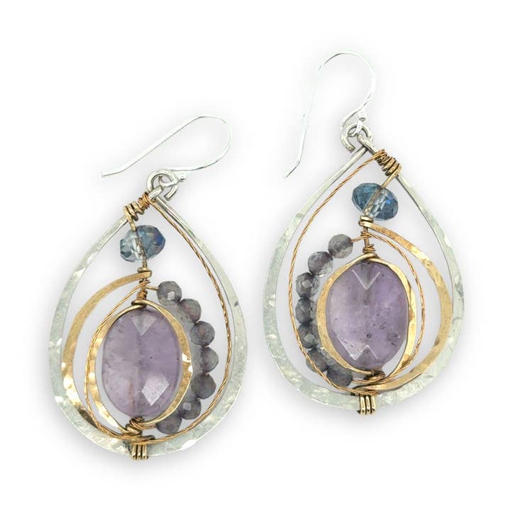 Lilac Amethyst Earrings E82049 for wholesale by Art by any Means Jewelry