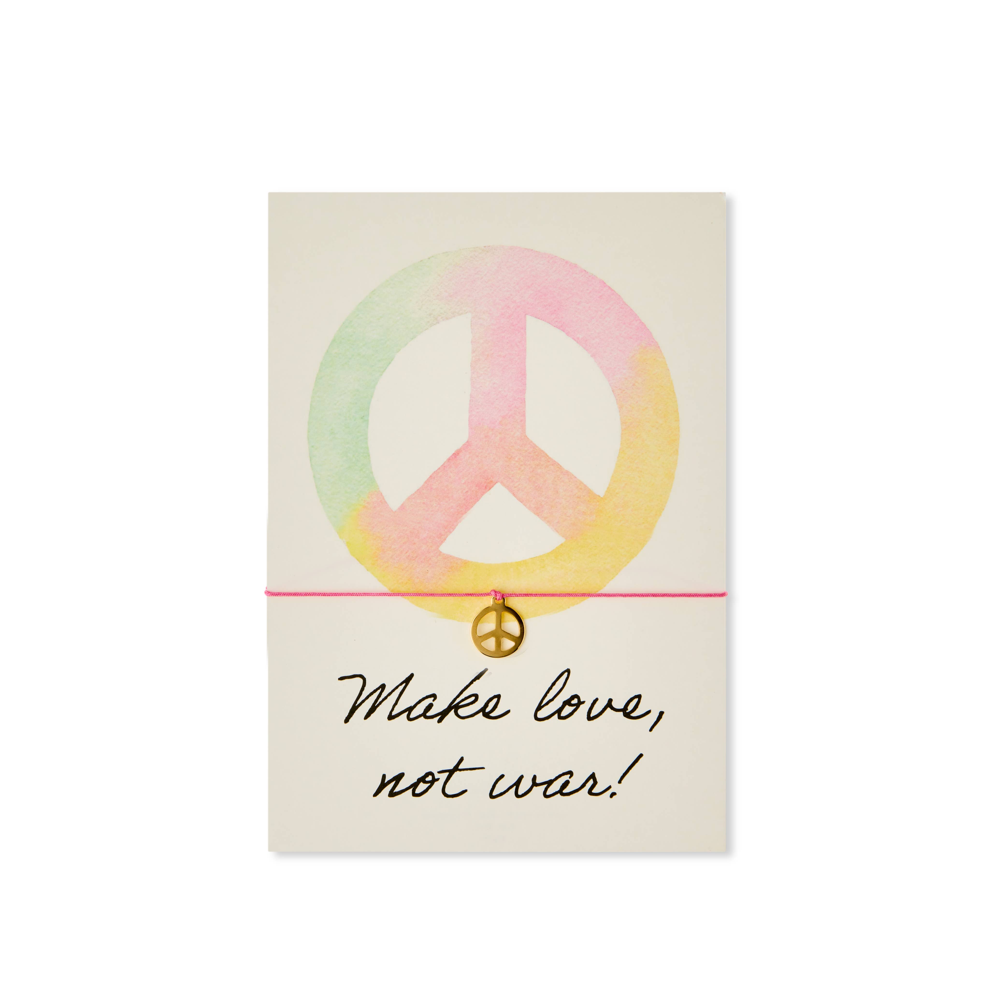 by Vivi. – wholesale Love card – Bracelet Card: Make love not war