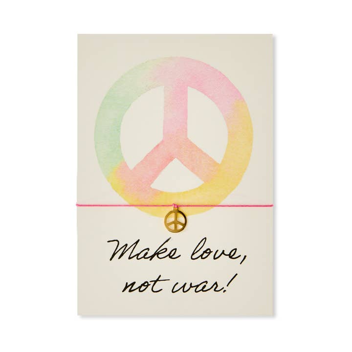 by Vivi. – wholesale Love card – Bracelet Card: Make love not war0