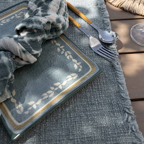 Novastyl - Wholesale Dinner Plate - Rectangular dish capria 24x17cm in green earthenware3