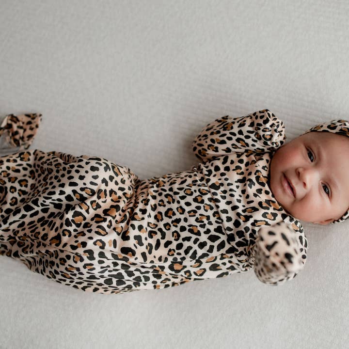 Three Little Tots - Wholesale Babygown - Baby - Leopard Knotted Gown16