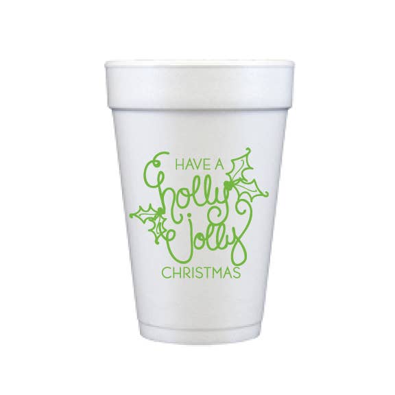 Natalie Chang - Wholesale Disposable Cup - Holly Jolly | Christmas Cups & Napkins (ALL)2