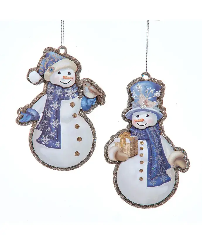 Kurt S. Adler, Inc. - Wholesale Ornament - 5.5" Wood Snowman Ornament 2 Assorted0
