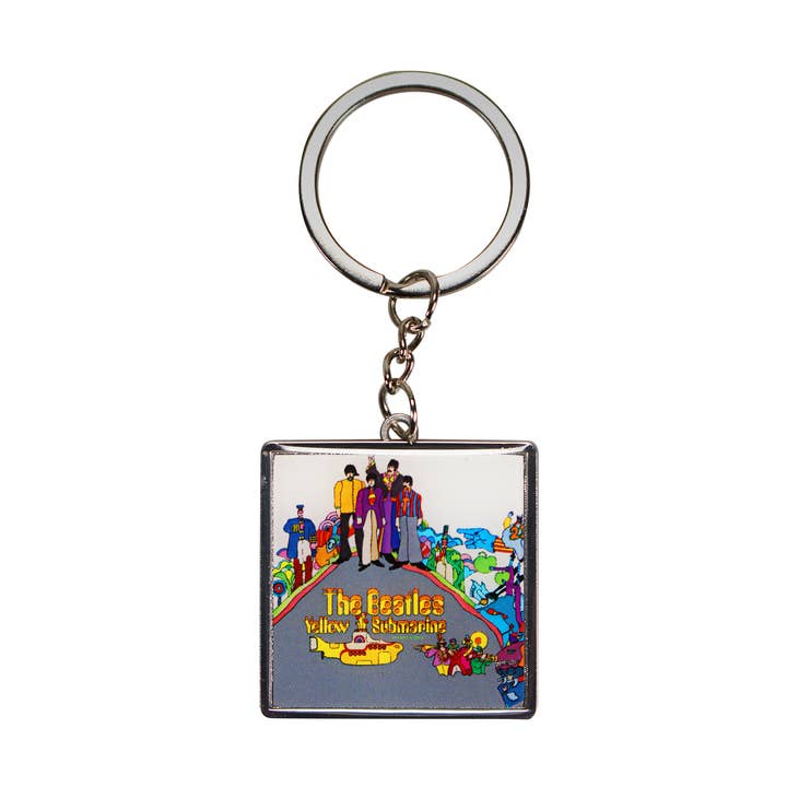 Metal nøglering The Beatles Yellow Submarine for engroshandel hos Half Moon Bay