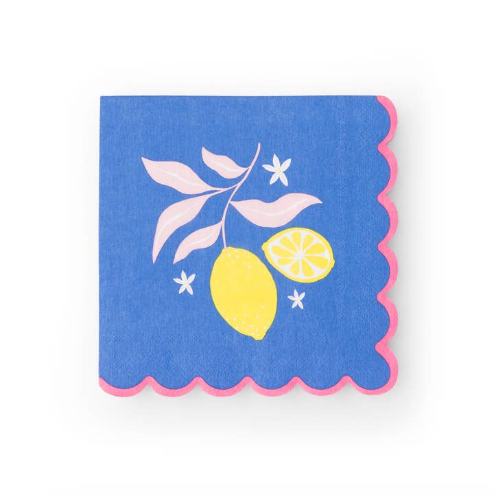 Bonjour Fête - Wholesale Disposable Napkin - LEMON ZEST LARGE NAPKINS