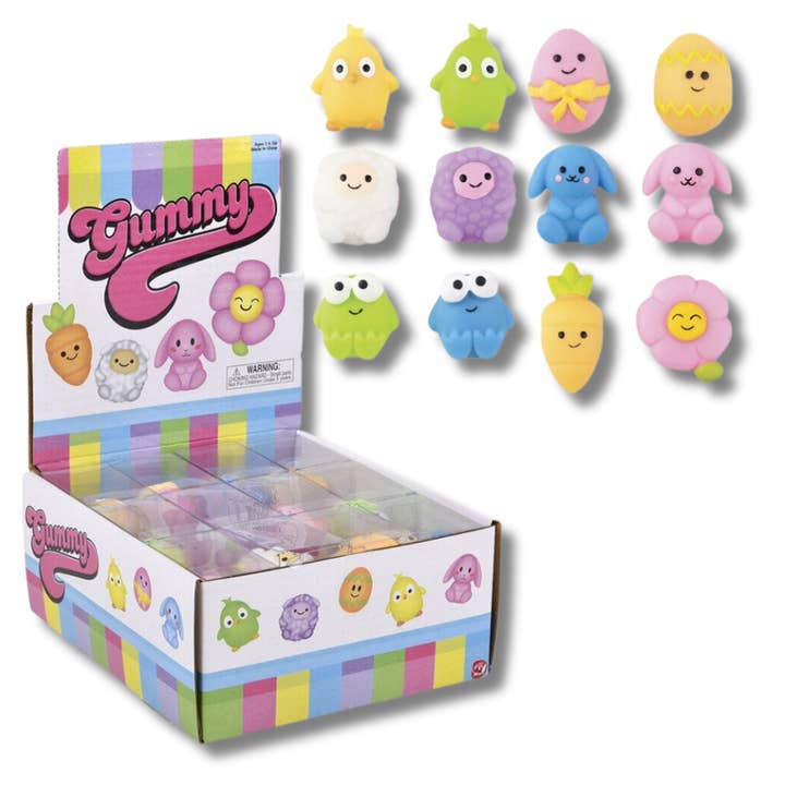 Gummy Character Squishy Fidget Kids Toy- Assorted for wholesale by JSBlueRidge Toys