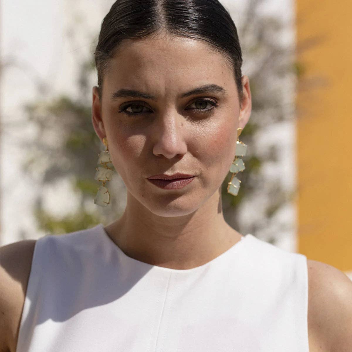 ACUS - Wholesale Dangle Earrings - Camboya Rough Water Green Earrings3