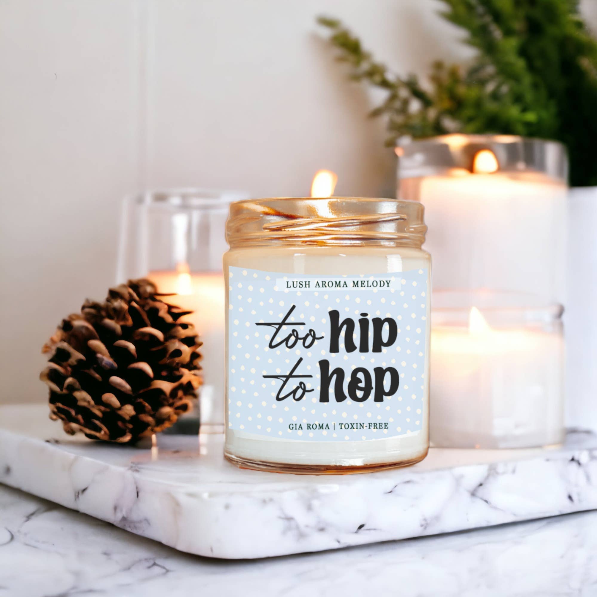 Gia Roma - Vendita all'ingrosso Candela in vasetto - Candele pasquali retrò con graziosi barattoli profumati alla soia primaverile56