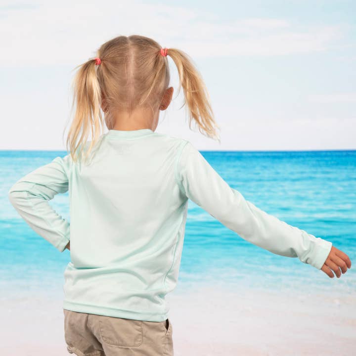 Mint Caloosa Kids "Sea Turtle" UPF 50 Ultra Comfort Shirt for wholesale on Faire1