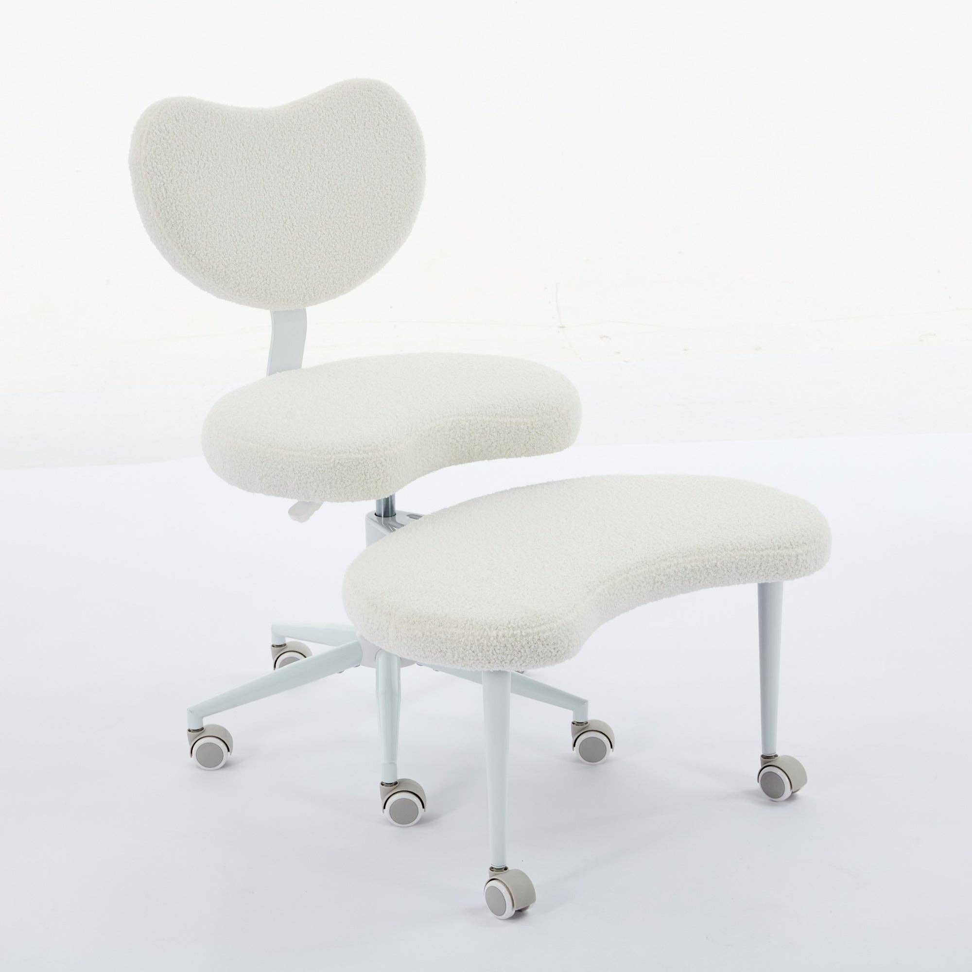 39F Inc. - Wholesale Chair - Meditation Chair Plus with Wheels, Cross Legged Chair, Ivory3