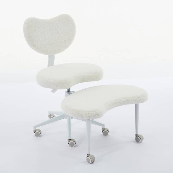 39F Inc. - Wholesale Chair - Meditation Chair Plus with Wheels, Cross Legged Chair, Ivory3