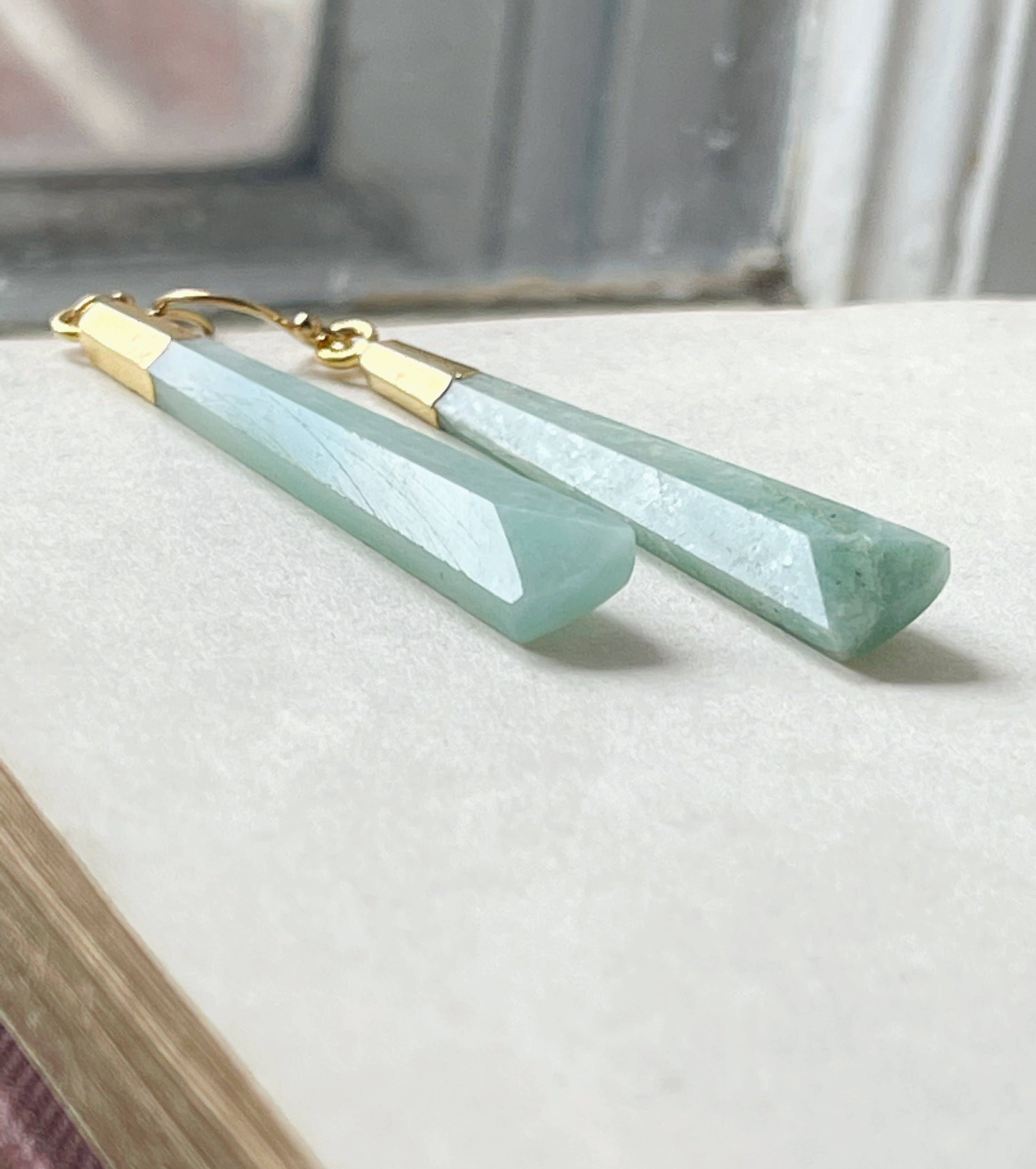 Rage Gems & Jewelry - Wholesale Hangende/ronde oorbellen - Amazoniet oorbellen1