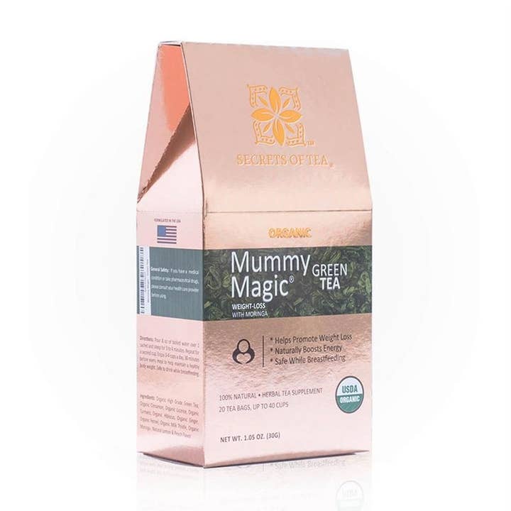 Secrets Of Tea - Wholesale Nursing Tea - Maternity - Organic Slimming Herbal Tea - Caffeine-Free with Moringa, 40 Servings