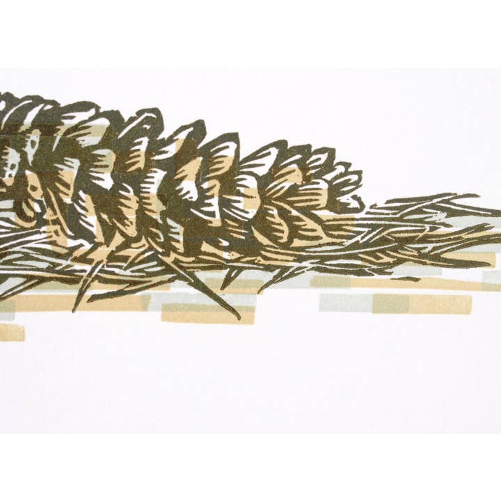 Current Location Press - Wholesale Art Print - White Pines II - Limited Edition Letterpress Print